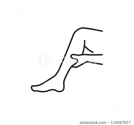 Illustration of massaging the calves Illustration of massaging the calves 114987657