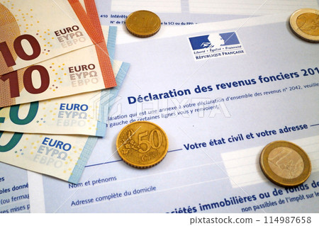 French property tax form French property tax form 114987658