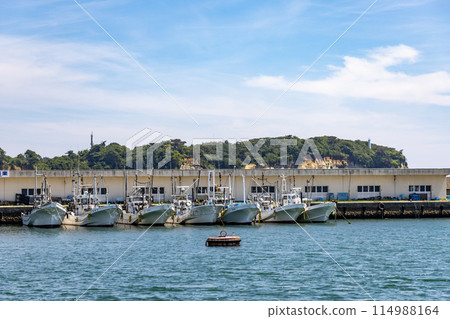 Fishing boat at Kawajiri Port, Hitachi City, Ibaraki Prefecture 114988164