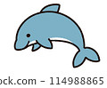 Cute dolphin character 114988865