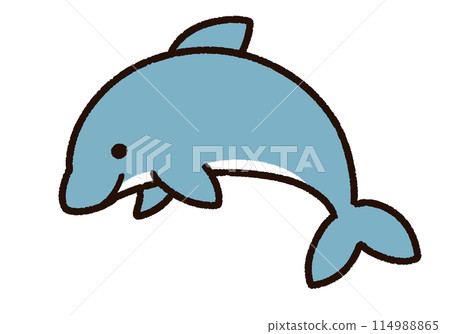 Cute dolphin character 114988865
