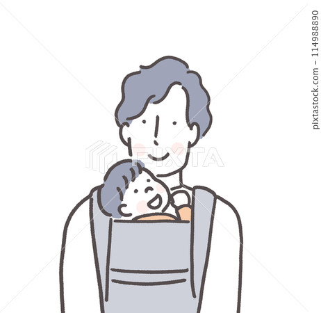 爸爸抱著一個嬰兒 爸爸抱著一個嬰兒 114988890