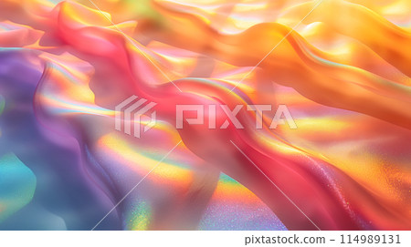 Colorful and fantastic light reflections on the water surface Colorful and fantastic light reflections on the water surface 114989131