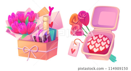 Valentine Day romantic gift boxes 114989150