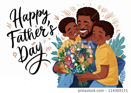 Happy Father's Day, Love his child's loving concept 114989151