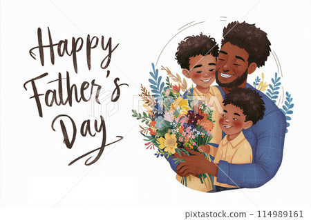 Happy Father's Day, Love his child's loving concept 114989161