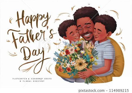 Happy Father's Day, Love his child's loving concept 114989215