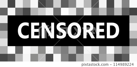 Censor pixel sign bar icon. Censorship square sign. Censor blur checkered texture symbol. Flat style. Censor pixel sign bar icon. Censorship square sign. Censor blur checkered texture symbol. Flat style. 114989224