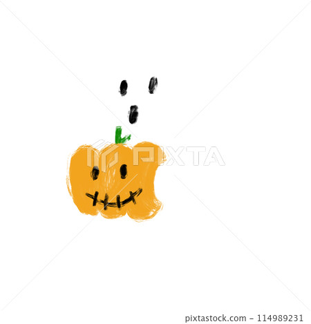The Ghost drawing png image for halloween concept. 114989231
