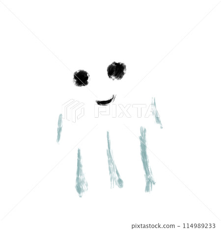 The Ghost drawing png image for halloween concept. 114989233