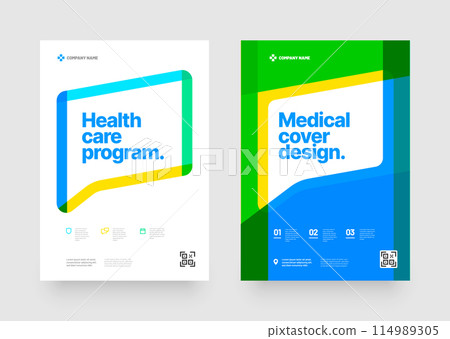 Medical program cover design with message. Medical program cover design with message. 114989305