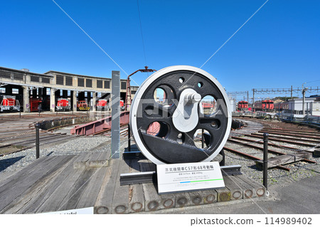 津山真比野鐵道博物館「扇形機車段」和各種舊機車組 114989402