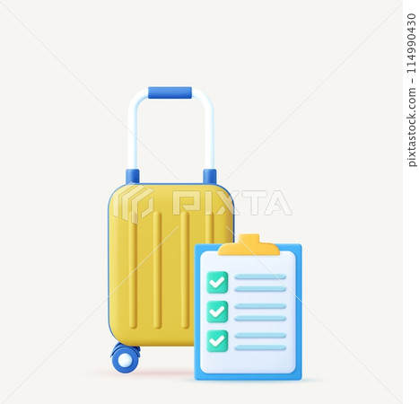 3d Tourism and travel plan to trip concept 114990430