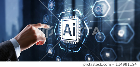 AI Artificial Intelligence concept. Technology learning 114991154