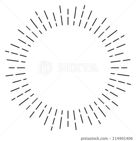 Cute concentrated line frame vector illustration (thin) Cute concentrated line frame vector illustration (thin) 114991406