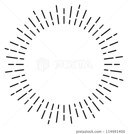 Vector illustration of a cute concentrated line frame 114991408