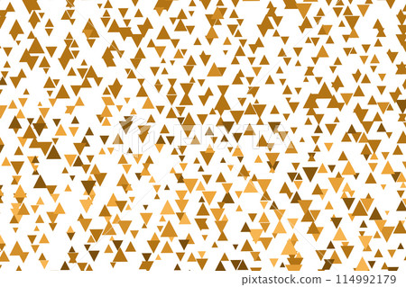 Polygonal golden mosaic background. Abstract low poly vector illustration. Triangular pattern, copy space. Template geometric business design with triangle for poster, banner, card, flyer 114992179