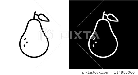 Simple pear icon 114993066