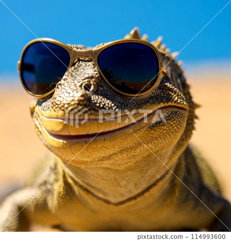戴著墨鏡的蜥蜴 114993600