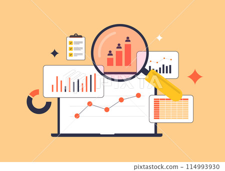 Competitor Analysis Tools - followers and sales, traffic, ad placement. Competitive monitoring and social listening. Competitor keyword analysis and seo metrics market research vector illustration Competitor Analysis Tools - followers and sales, traffic, ad placement. Competitive monitoring and social listening. Competitor keyword analysis and seo metrics market research vector illustration 114993930