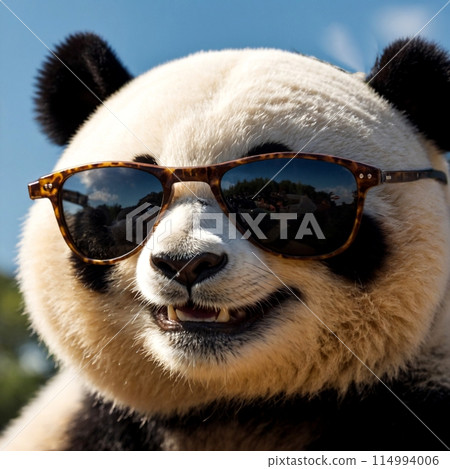 Panda with sunglasses - Stock Illustration [114994006] - PIXTA