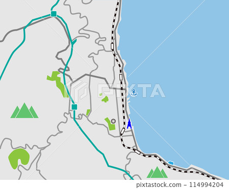 Simple Beppu city map 114994204