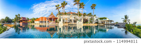 View of resort in Cape Panwa beach in Phuket, Thailand 114994811