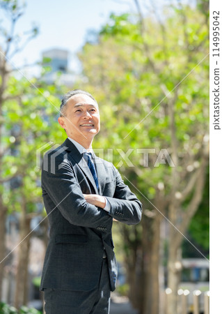 Middle-aged man business portrait vertical 114995042