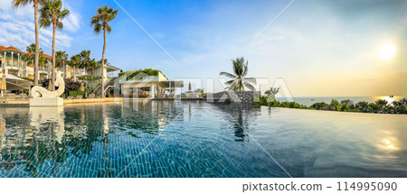 View of resort in Cape Panwa beach in Phuket, Thailand 114995090