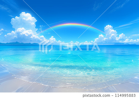 "A breathtaking rainbow! A blissful sight created by the beautiful contrast between the sea and the sky." "A breathtaking rainbow! A blissful sight created by the beautiful contrast between the sea and the sky." 114995883