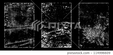 Black and white grunge. Distress overlay texture. Abstract surface dust and rough dirty wall background concept. Distress illustration simply place over object to create grunge effect. Vector EPS10. 114996609
