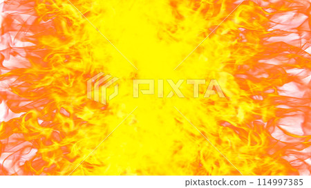 3d illustration. Flame flare on white background. 3d illustration. Flame flare on white background. 114997385