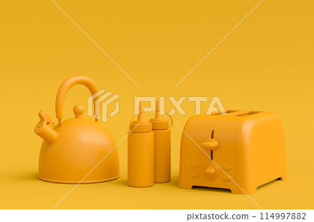 Electric kitchen appliances and utensils for making culinary on monochrome Electric kitchen appliances and utensils for making culinary on monochrome 114997882