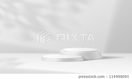 Mockup stage with palm shadow realistic vector illustration Mockup stage with palm shadow realistic vector illustration 114998093