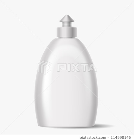 Detergent bottle with push pull cap realistic illustration Detergent bottle with push pull cap realistic illustration 114998146