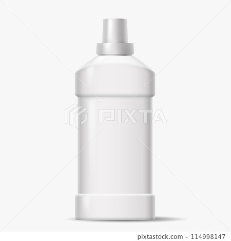 Blank bottle of detergent with cap realistic illustration Blank bottle of detergent with cap realistic illustration 114998147