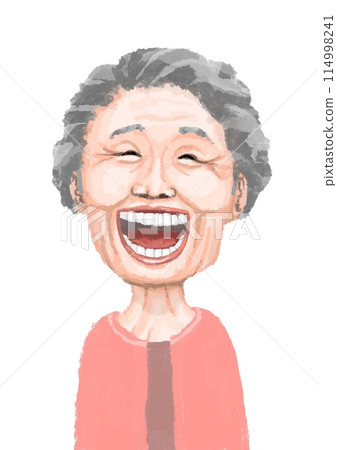 Laughing grandmother 114998241