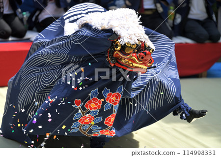 Lion dance, Ichikawa-cho, Hyogo Pref. 114998331