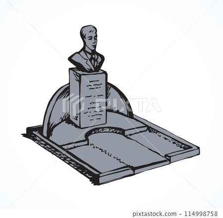Bust a man. Vector drawing Bust a man. Vector drawing 114998758