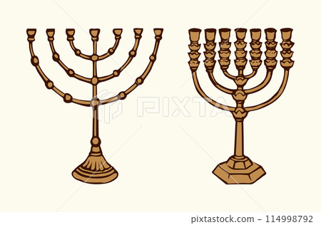 Menorah. Vector drawing 114998792