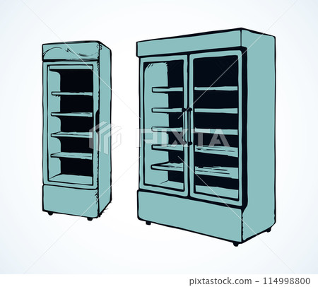 Freezer to store. Vector drawing 114998800
