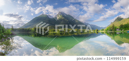 View of Hintersee lake in Berchtesgaden National Park Bavarian Alps, Germany View of Hintersee lake in Berchtesgaden National Park Bavarian Alps, Germany 114999159