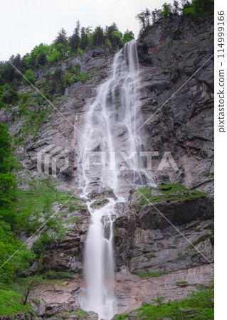 Rothbach Waterfall near Konigssee lake in Berchtesgaden National Park, Germany 114999166