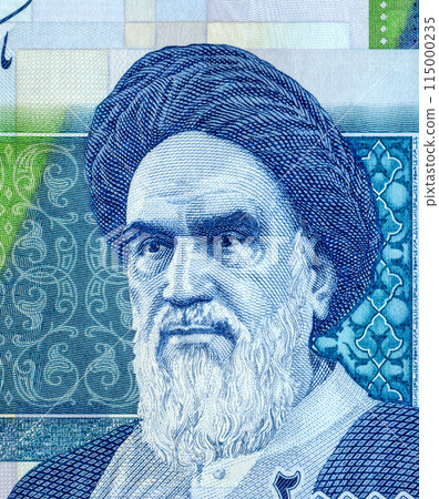 Ayatollah Ruhollah Khomeini. Portrait from Iran Banknotes Ayatollah Ruhollah Khomeini. Portrait from Iran Banknotes 115000235
