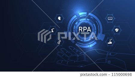 Robotic process automation (RPA ) concept. 115000698