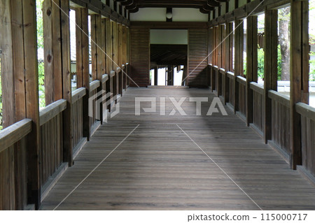Inside the corridor at Seiryoji Temple, Kyoto 115000717