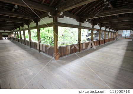 京都，清涼寺，走廊的內部 115000718