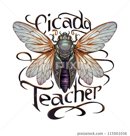 Cicada Teacher, Cicadas, Bug of the year, Vintage Ciada 115001036