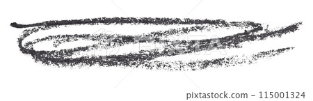 Black and gray pencil strokes isolated on a white background. 115001324