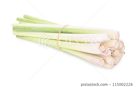 Fresh lemon grass isolated on white background 115002226